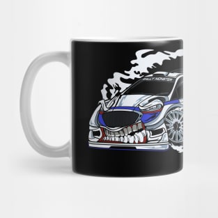 WHITE MONSTER RALLY CAR Mug